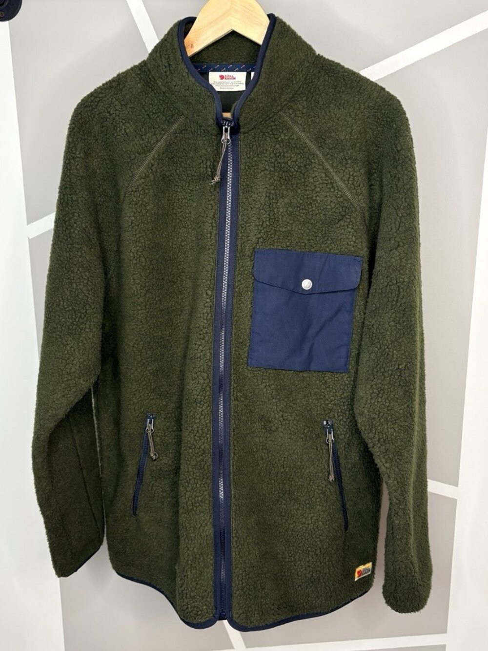Fjallraven Vardag Pile Fleece Jacket Men’s XXL Green Full Zip Trim G-1000 84158
